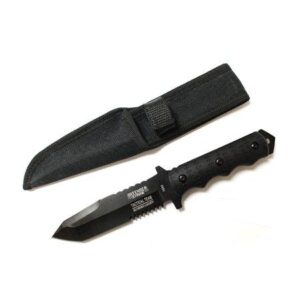 9" Defender Xtreme All Black Tactical Team Hunting Knife Sheath
