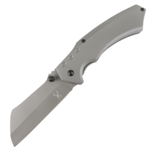 TheBoneEdge 7" Stainless Steel Spring Assisted Matte Grey Knife with Belt Clip